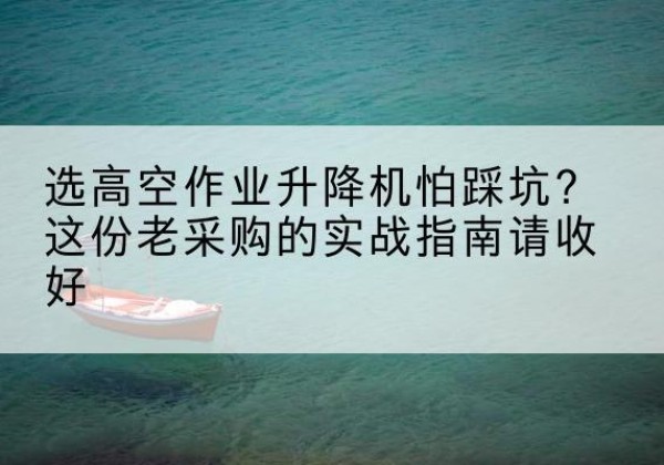 巴彦高空作业升降机厂家推荐-选高空作业升降机怕踩坑？这份老采购的实战指南请收好
